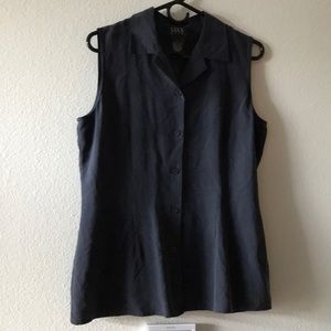 Women’s City Silk (L) dark grey silk top